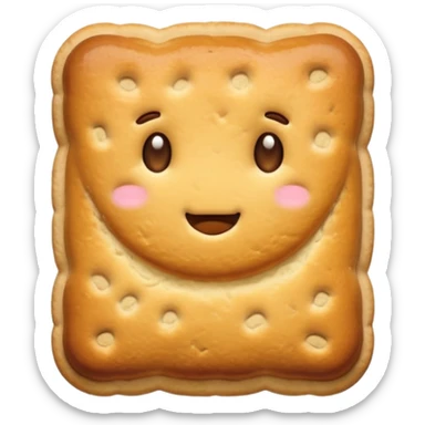 plain American biscuit, split and fluffy sticker