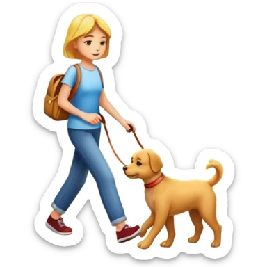 Pasear perrito sticker