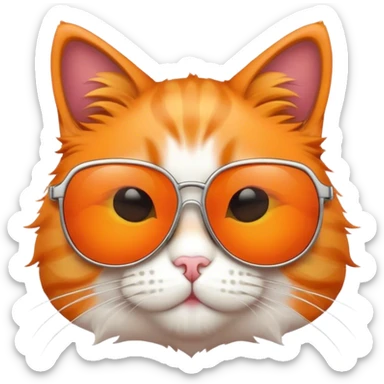 Cat with sunglasses sticker