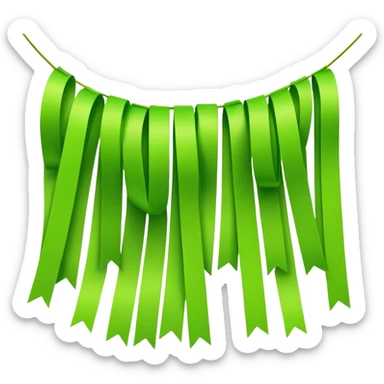 party decor  lime green sticker