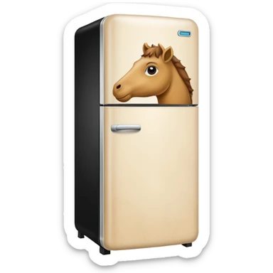 Refrigerador con cabeza de camello sticker