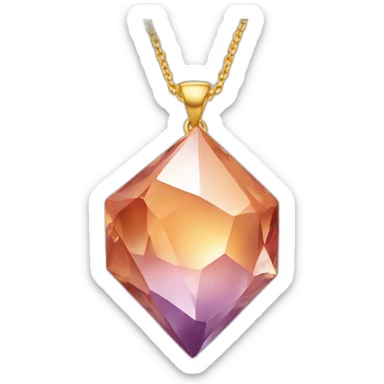 Crystal necklace sticker
