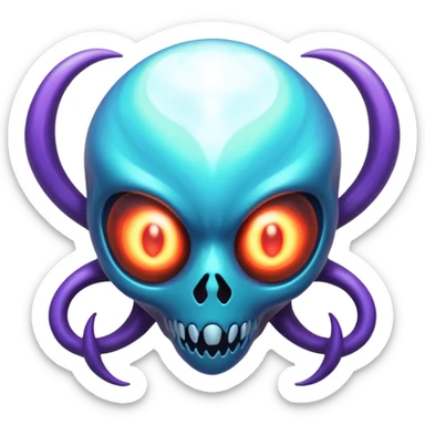 Abstract Ghastly-Haunter-Duskull-Deoxys-ET-hybrid-fantasy-creature sticker