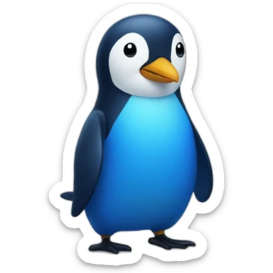 blue pingouin sticker