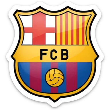 Fc Barcelona logo with bold colors sticker