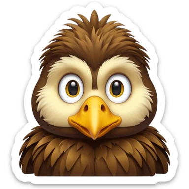 I want duck 🦆 emoji and monkey 🐒 emoji mashed together making a monkeyduck sticker