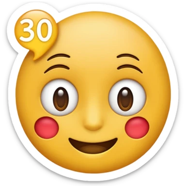 An emoji with a number above it's head saying 304 sticker