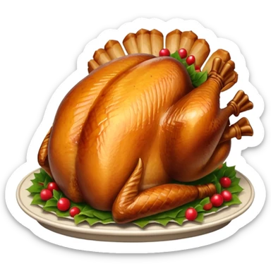 turkey xmas sticker