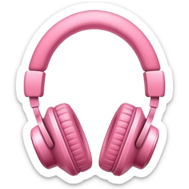 Unos audífonos rosa sticker