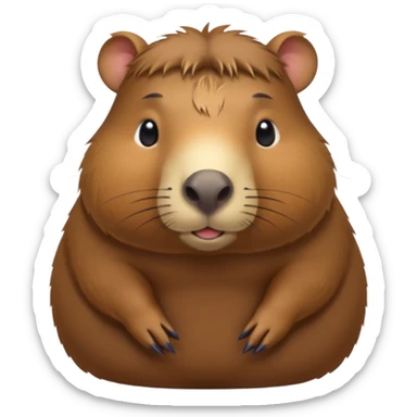 Create a capybara sticker