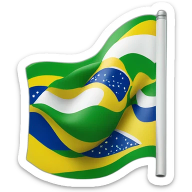 brazilian flag sticker