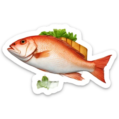 grilled red snapper sticker