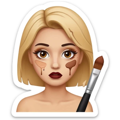clumsy makeup artist sticker