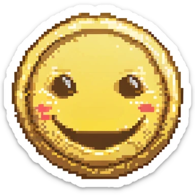 A thoughtful face smile emoji sticker