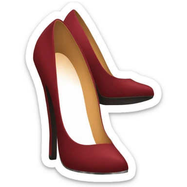 A dark red pair of heels sticker