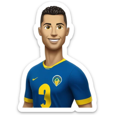 Ronaldo head with tee-shirt of Al Nassr sticker