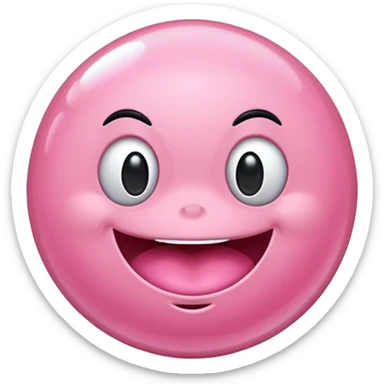 Pink bubble-gum sticker