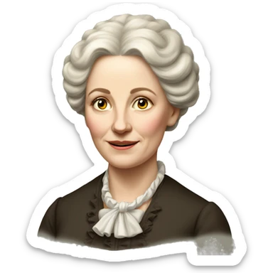 19th century white woman sticker