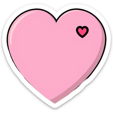 Pink heart sticker