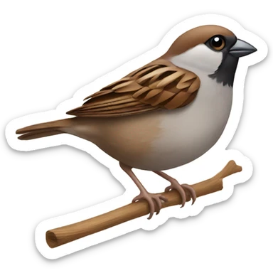sparrow bird sticker