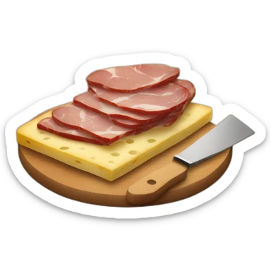 Raclette et de la charcuterie  sticker
