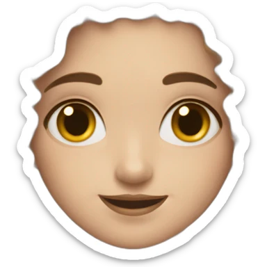 día de los muertos happy girl with pixie Brown hair sticker