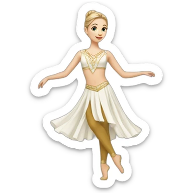Caucasian dancer in national dress sticker
