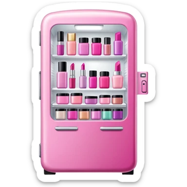 pink cosmtics fridge  sticker