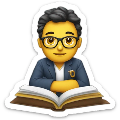 psychologist at the university with a book sticker