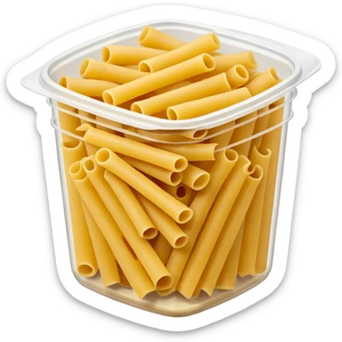 pasta in plastic container sticker