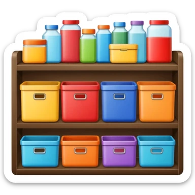 shelf organized household storage sticker
