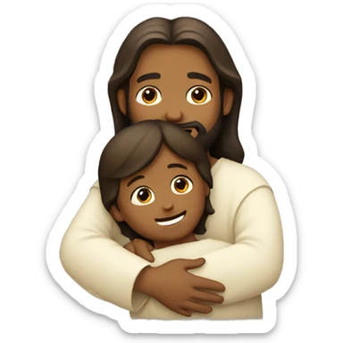 Jesus hugging a child sticker