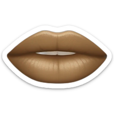 beige lips sticker
