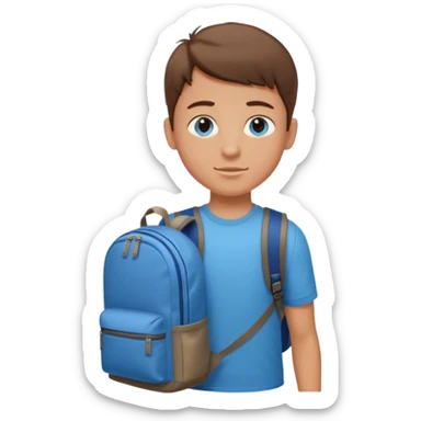 City Backpack Student boy sticker
