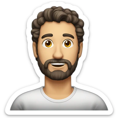 Max amini comedian with short beard sticker