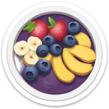 acai bowl with blueberries in it sticker