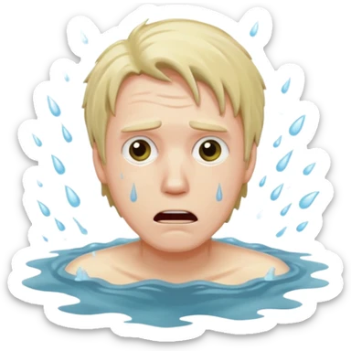Man drowning sticker