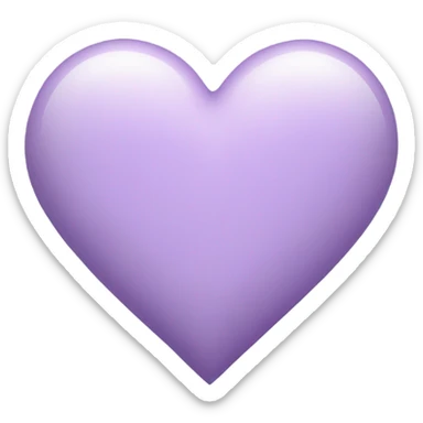 Light purple heart sticker
