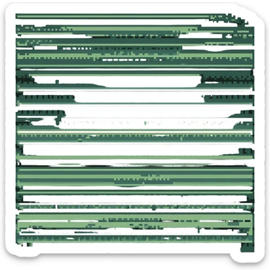 The word 'Acuity' in a glitchy, broken digital style, as if from a malfunctioning scheduling software interface. Text is distorted, with error lines, missing pixels, and warning symbols, evoking a sense of software failure. sticker