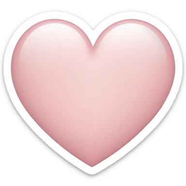 pale pink heart sticker