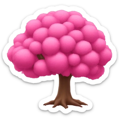 Pink tree sticker