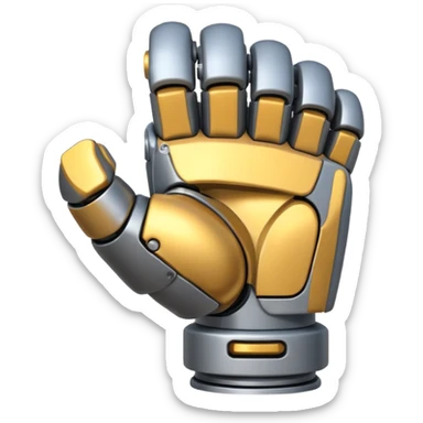 bulky robot fist, only back of fist visible sticker