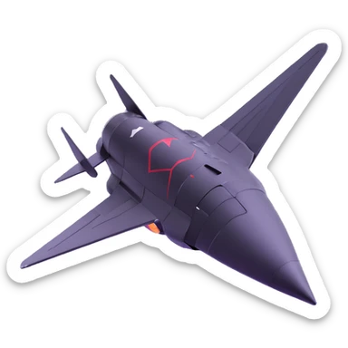 black knight satellite, mysterious, metallic, floating in space sticker