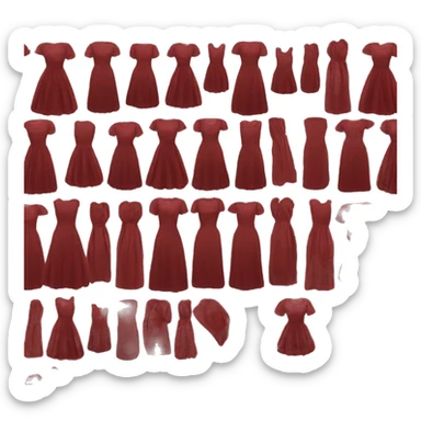 Dark red dress sticker