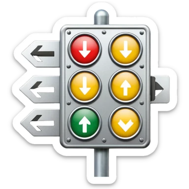 mac os icon rotation retro traffic signal directions arrows sticker
