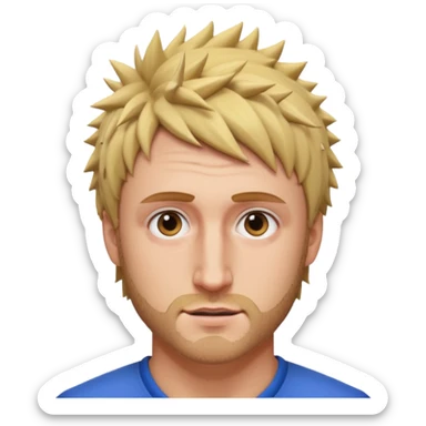 Logan Paul with a short beard and spiky hair sticker
