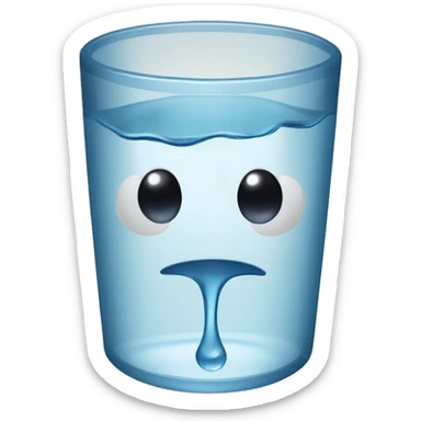 dropped a glass of water  sticker