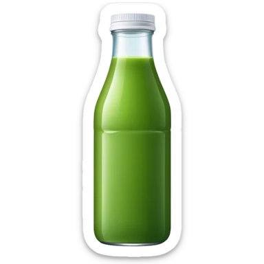 Green juice bottled sticker