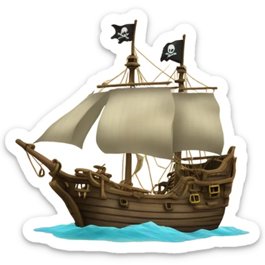 Pirate ship sticker