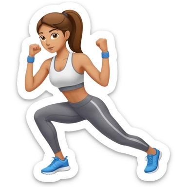 athletic woman exercising sticker